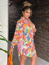 SXY Lightweight Sheer Summer Shirt, Denim Effect Style, Extra Long Loose Fit, Beach Cover-Up
